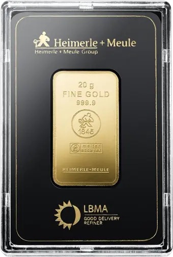 20g Goldbarren Heimerle + Meule