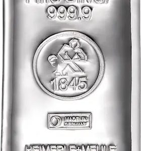 100g Silberbarren Heimerle + Meule