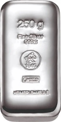250g Silberbarren Heimerle + Meule