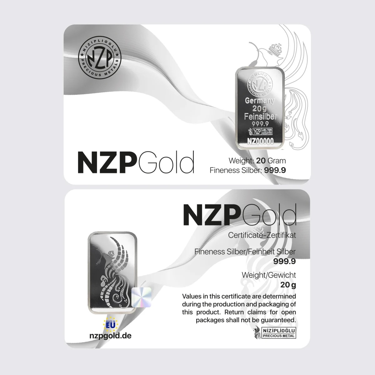 20g Silberbarren NZP