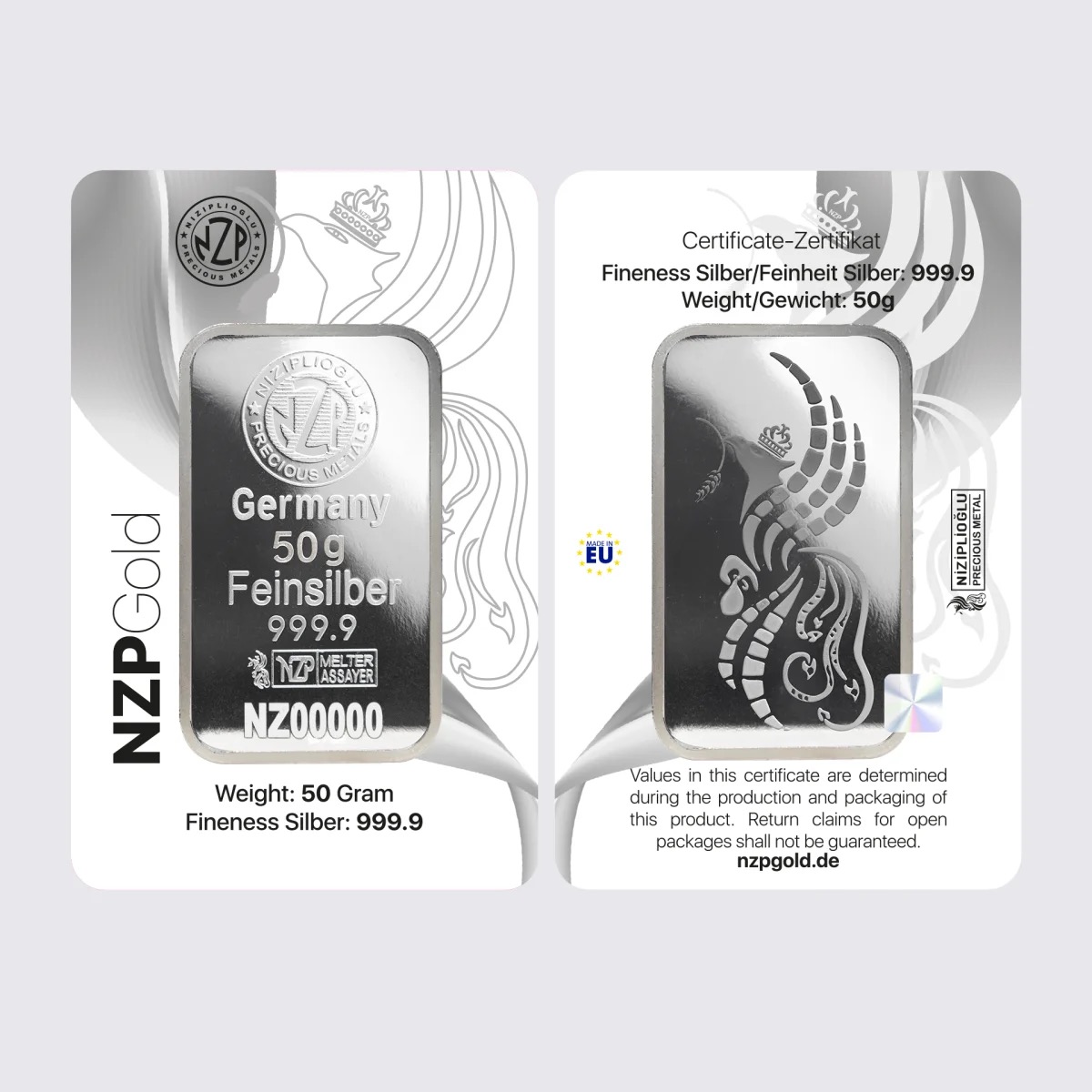 50g Silberbarren NZP