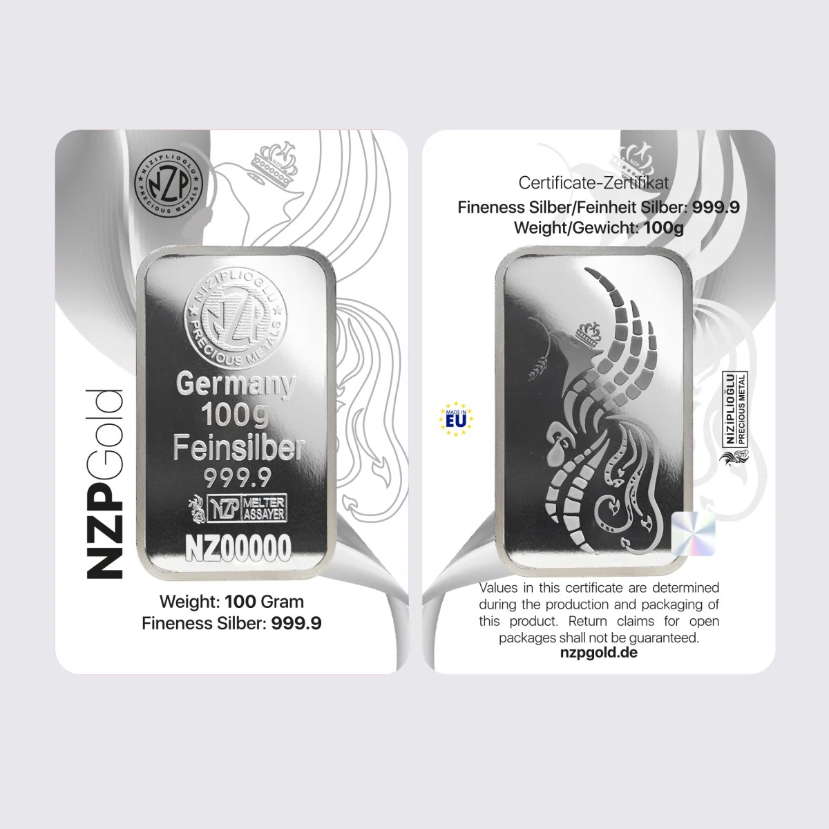 100g Silberbarren NZP