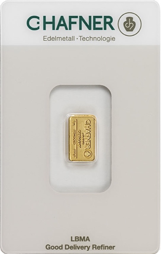 1g Goldbarren C. Hafner
