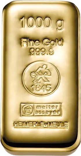 1000g Goldbarren Heimerle + Meule