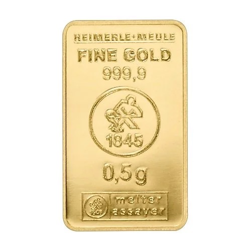 0.5 g Goldbarren Heimerle + Meule